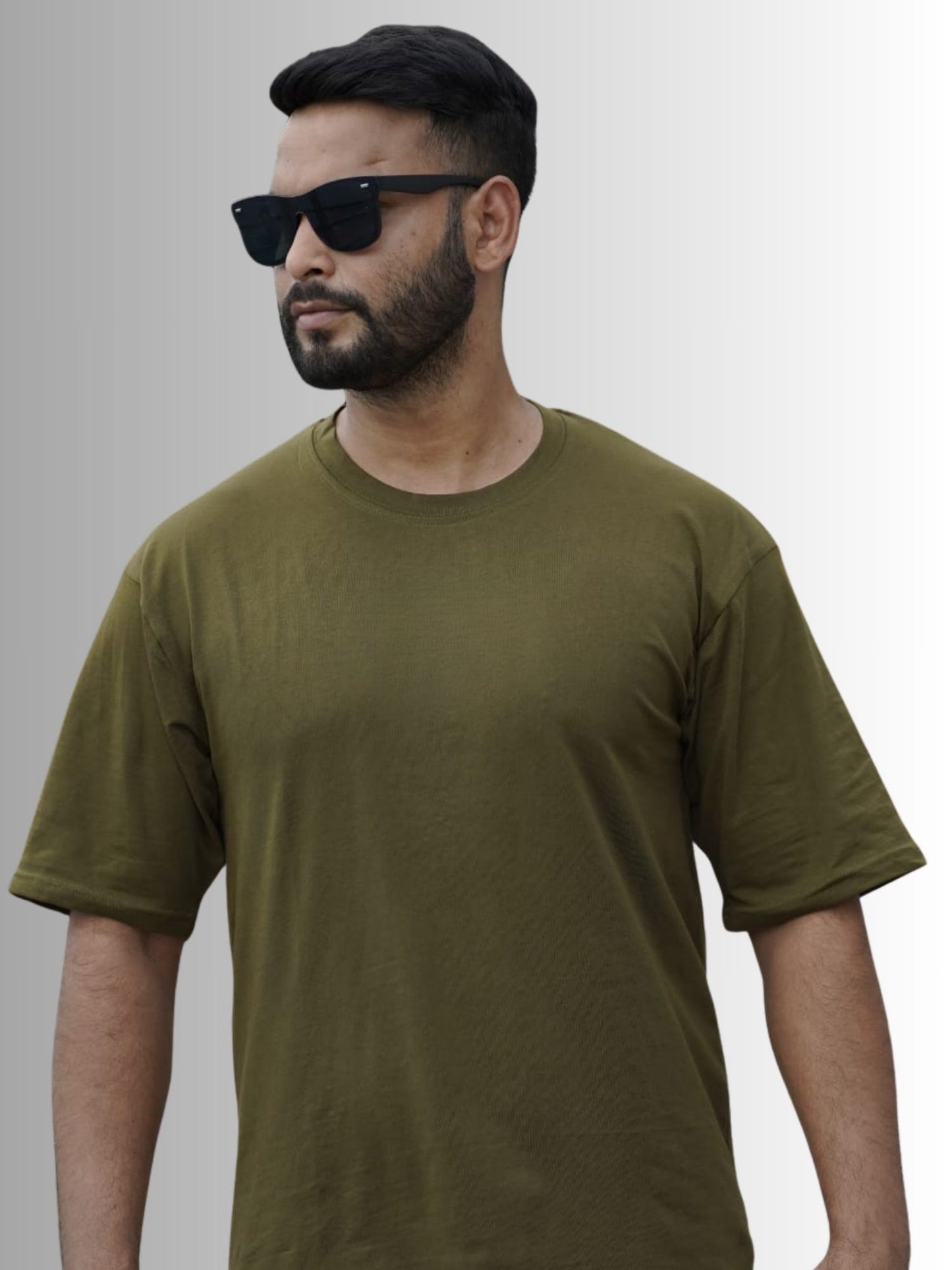 Round Neck ARAM Drop Shoulder | Geen olive