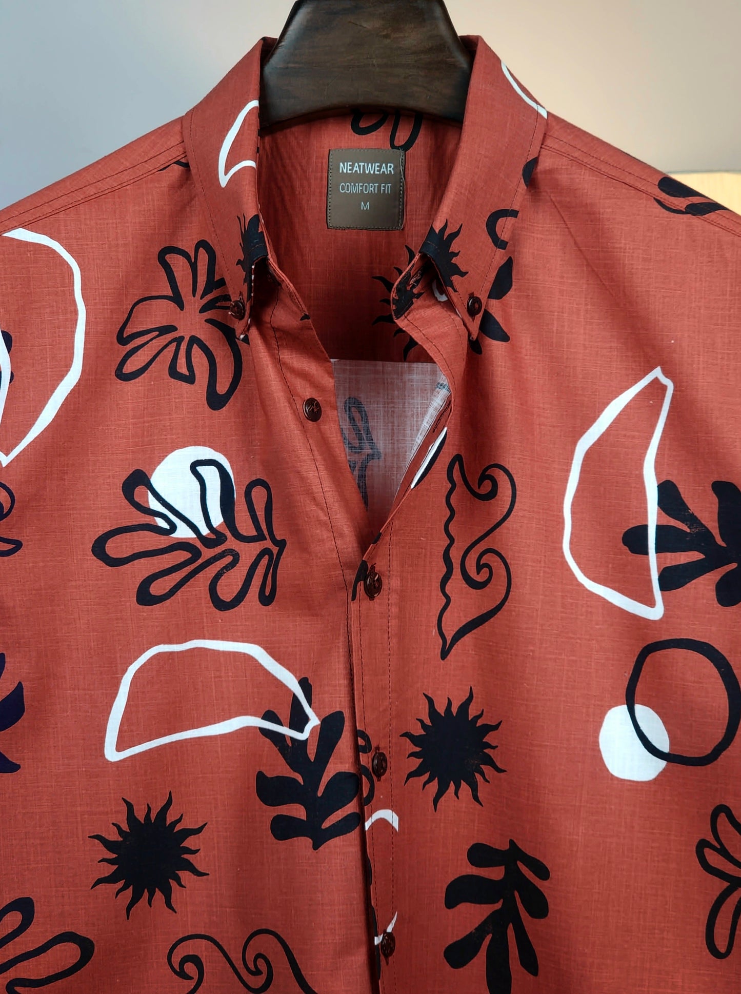 Terracotta Tropical Print Shirt