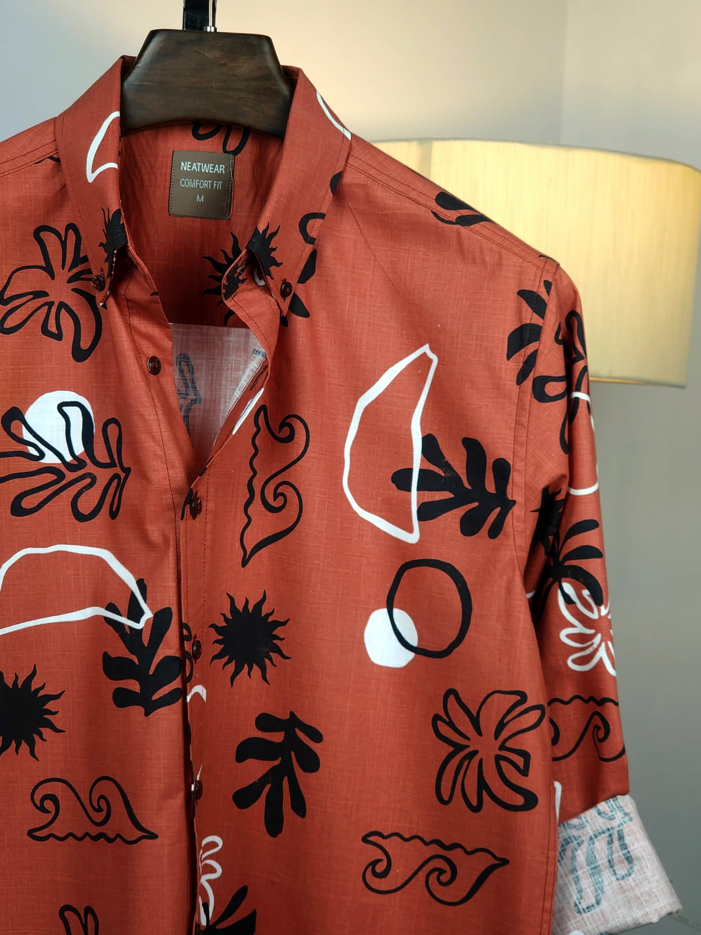 Terracotta Tropical Print Shirt