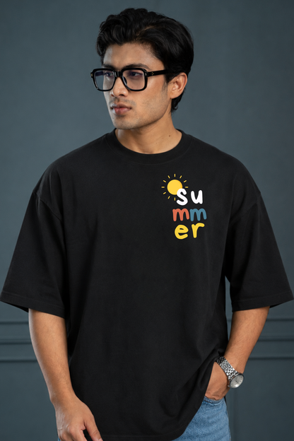 Round Neck ARAM  Drop Shoulder | Black Summer