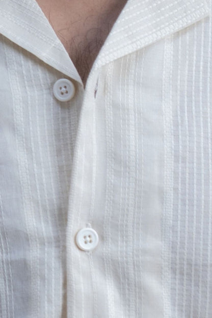 Raw Canvas | Cuban Collar Boxy Shirt