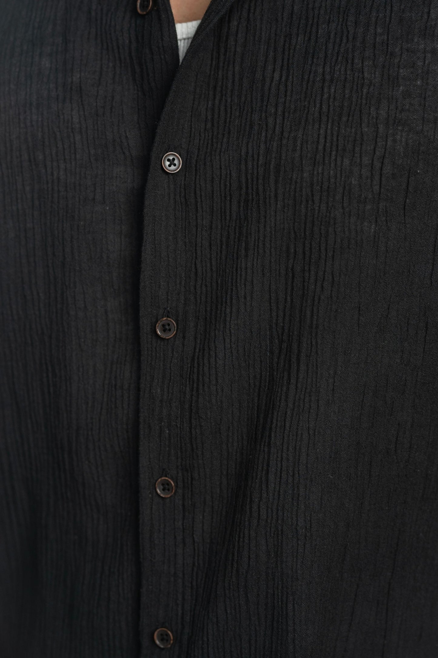 Black Seersucker Shirt