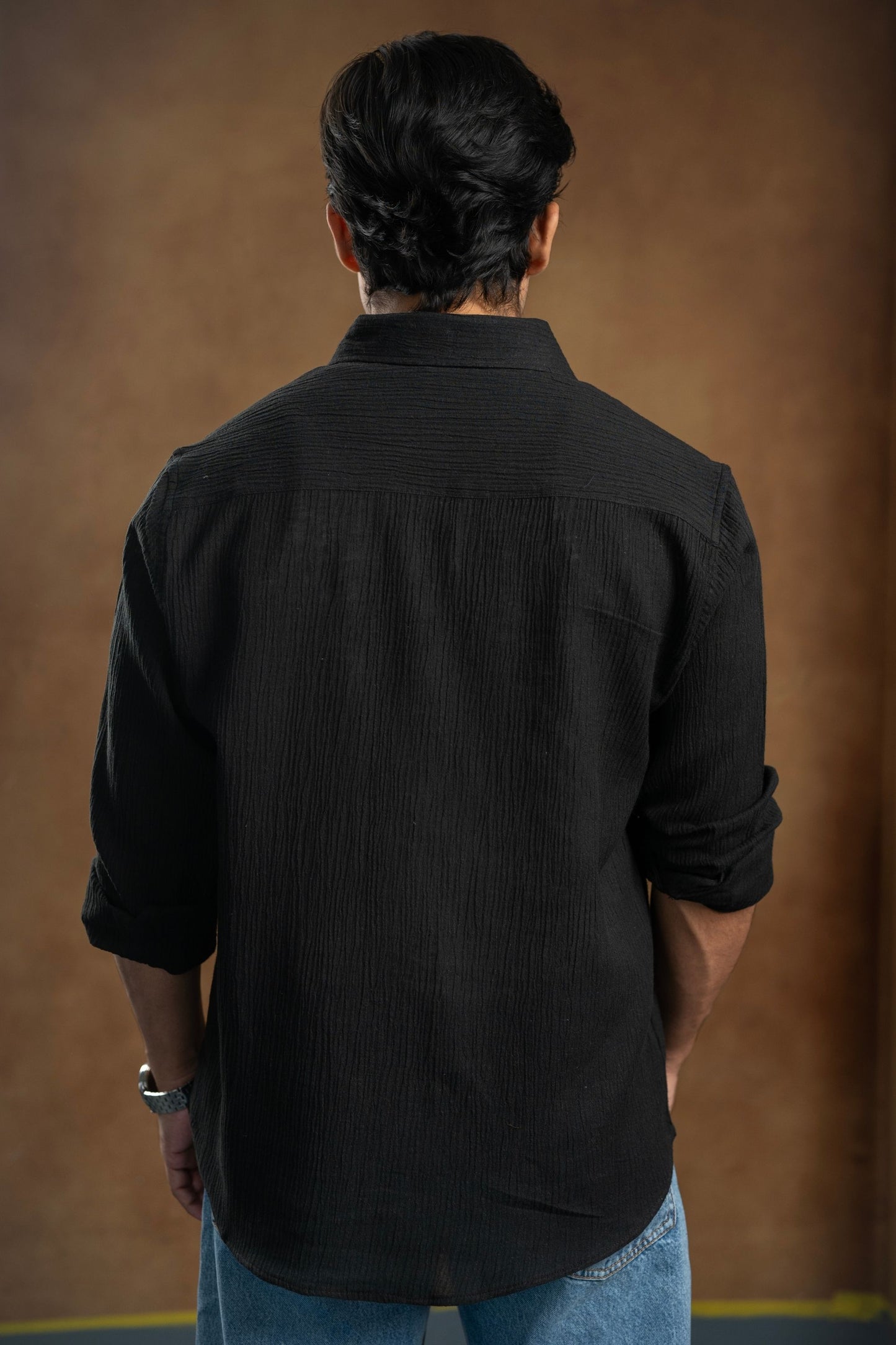 Black Seersucker Shirt