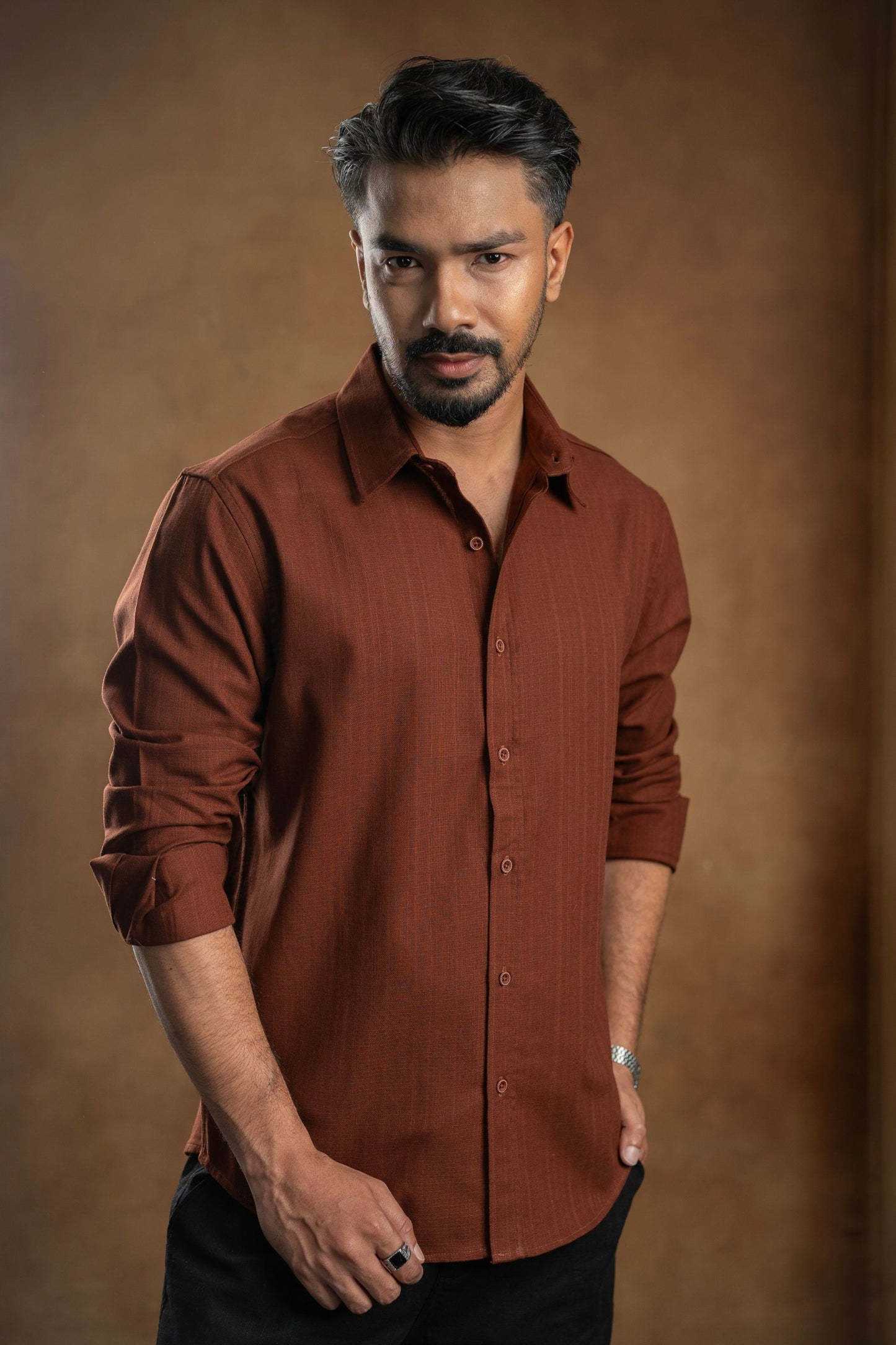 The Rust Edge –Brown Essential Shirt