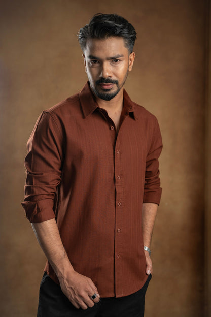 The Rust Edge –Brown Essential Shirt