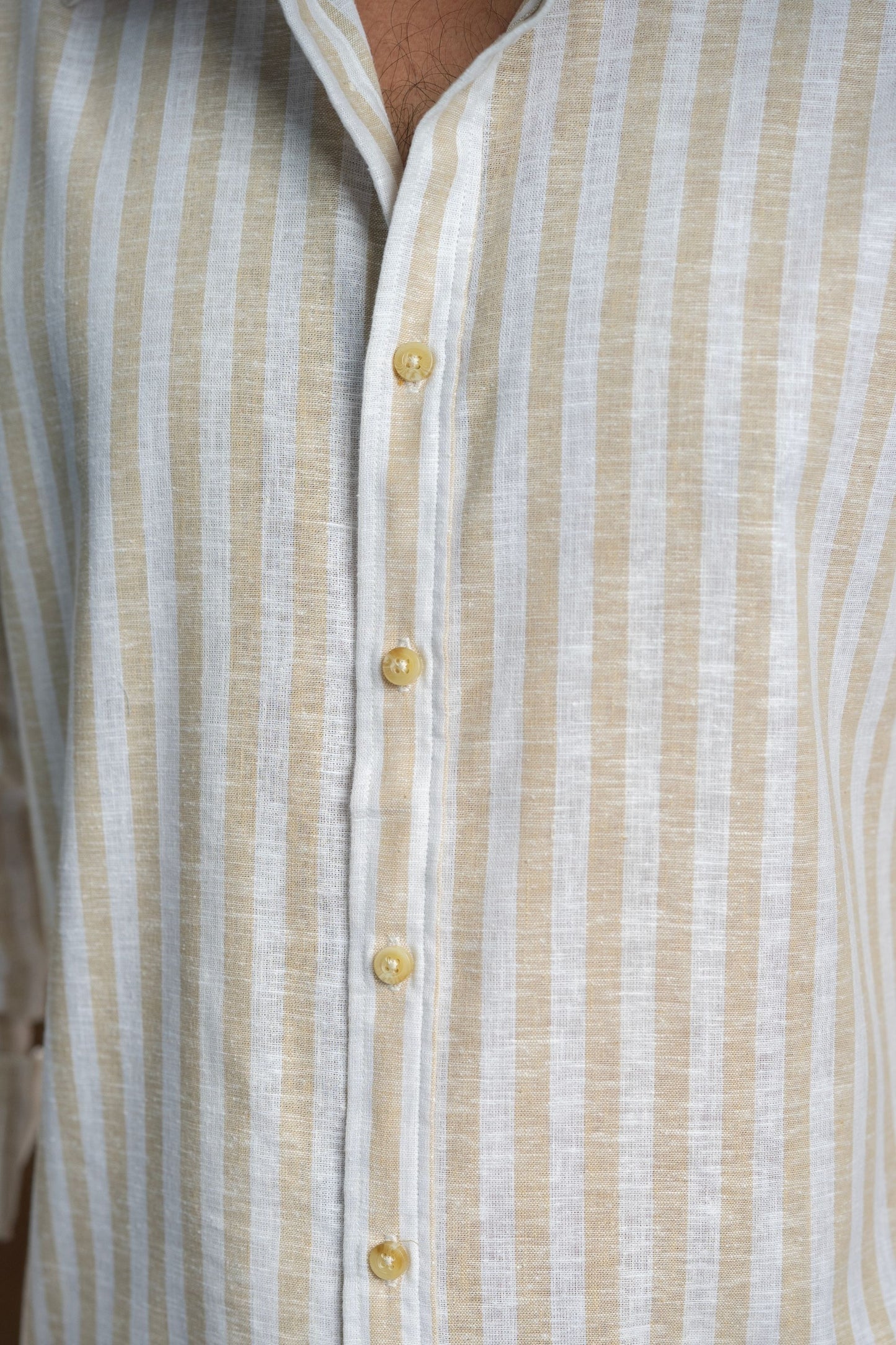 Classic Beige Stripe Shirt