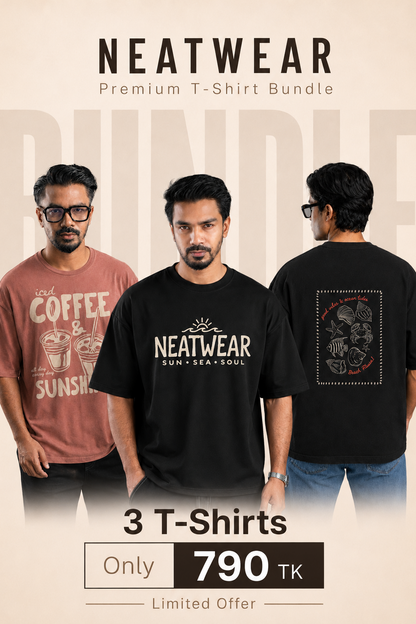 3 T-Shirts Bundle  Only 790 TK