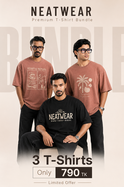 3 T-Shirts Bundle  Only 790 TK
